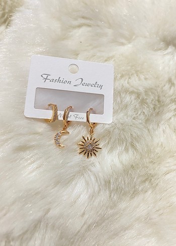 Zara Mini Parlak Altın Bohem Küpeler