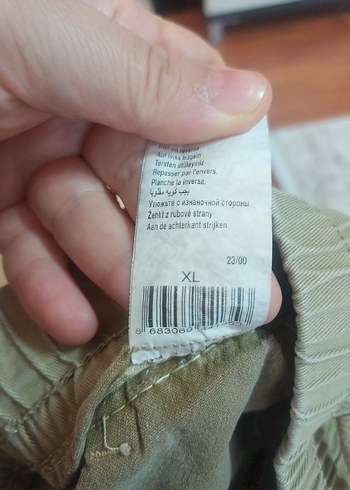 Camel renkli belden lastikli kargo pantolon 42 beden - Görsel 6