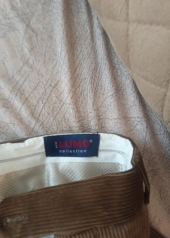 Taba rengi ince kadife Erkek Pantolon, Kemerli, Normal Boy - Görsel 6