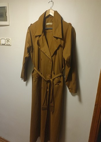 HE QA marka Kuşaklı Uzun Trençkot - Görsel 2