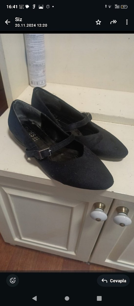 Tokalı Siyah Blok Topuk Kadın Babet - Görsel 3