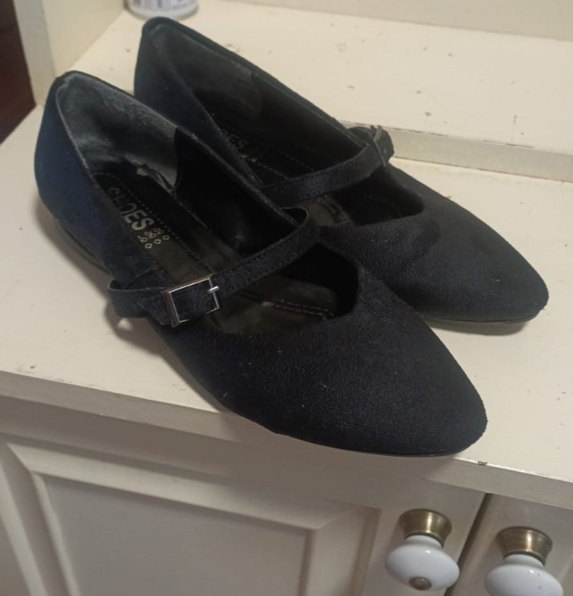 Tokalı Siyah Blok Topuk Kadın Babet - Görsel 4