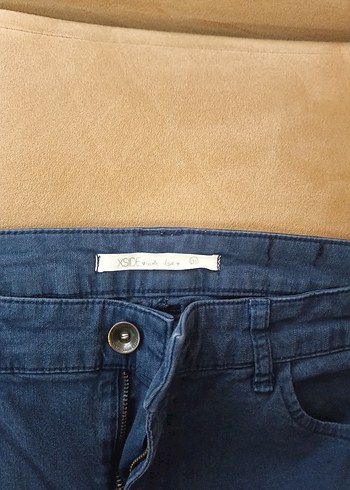 42 Beden Düğmeli Lacivert Kadın Kot Pantolon