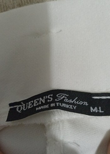 Beyaz Kemerli Kumaş Kadın Pantolon - Görsel 2