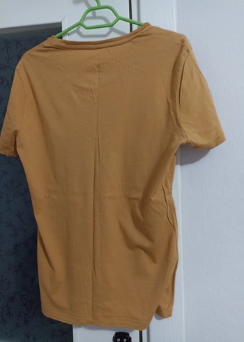 Kahverengi Baskılı Süet Erkek Tişört - Görsel 2