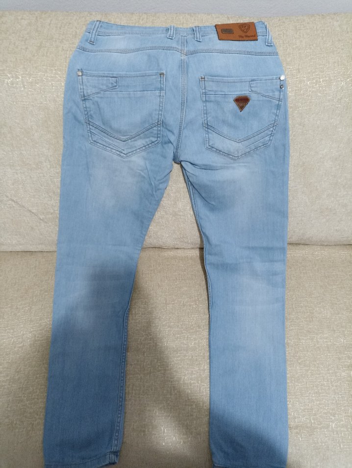 Gri Baskılı Mini Denim erkek Jean - Görsel 2