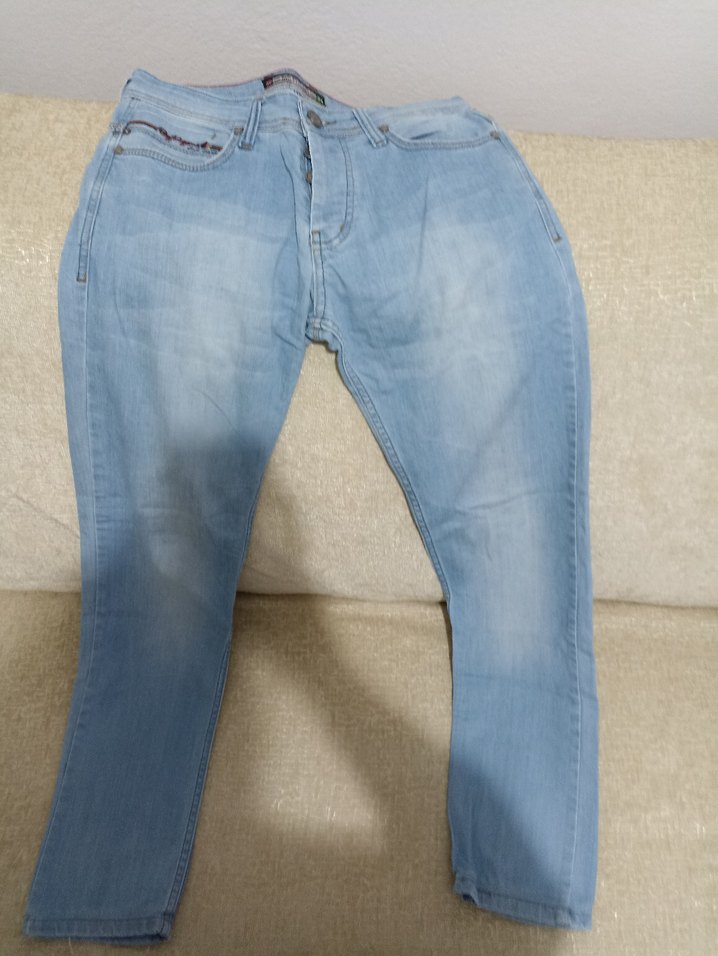 Gri Baskılı Mini Denim erkek Jean - Görsel 3