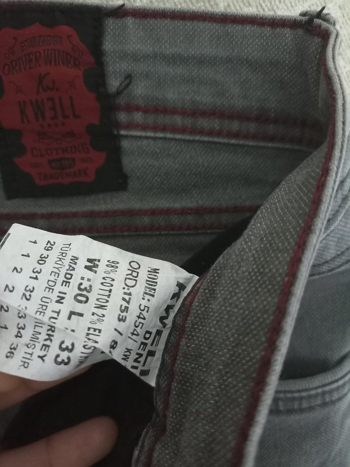 Gri Kemerli Erkek Kot Pantolon - Görsel 3