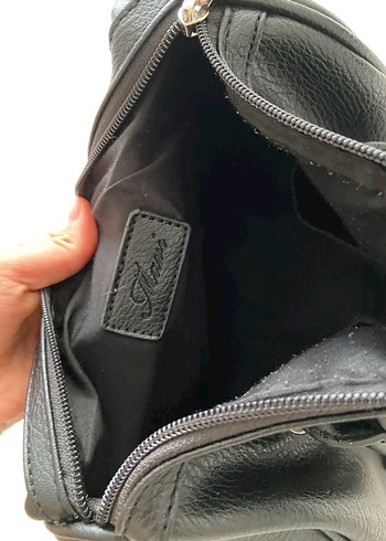 Siyah Deri Kemerli  Kadın Çanta - Görsel 4