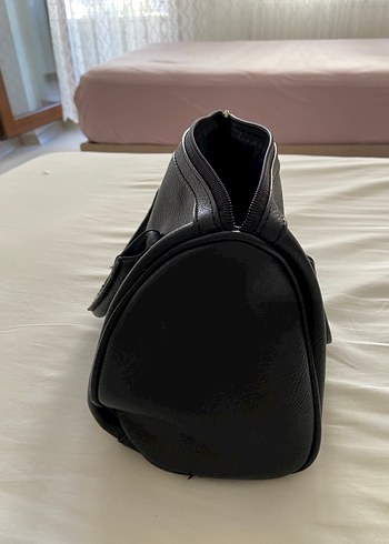 Siyah Deri Kemerli  Kadın Çanta - Görsel 5