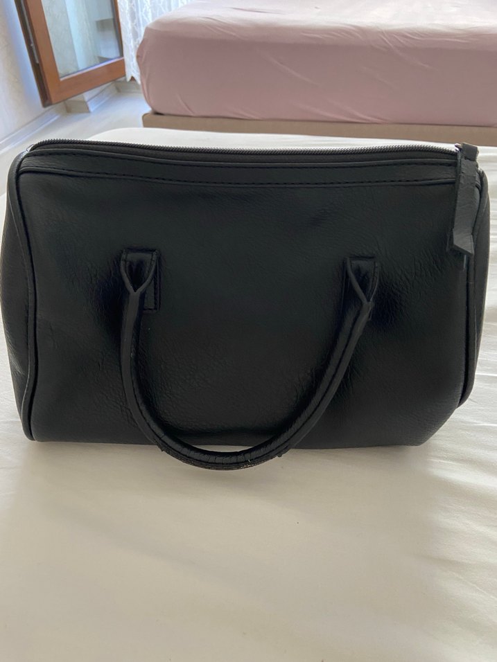 Siyah Deri Kemerli  Kadın Çanta - Görsel 2