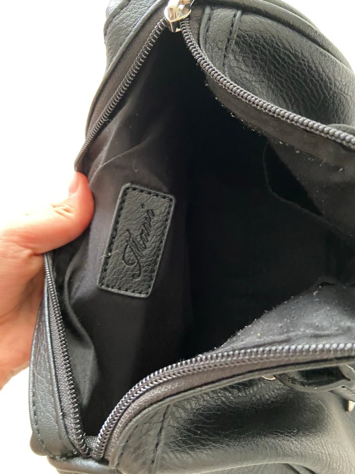 Siyah Deri Kemerli  Kadın Çanta - Görsel 4