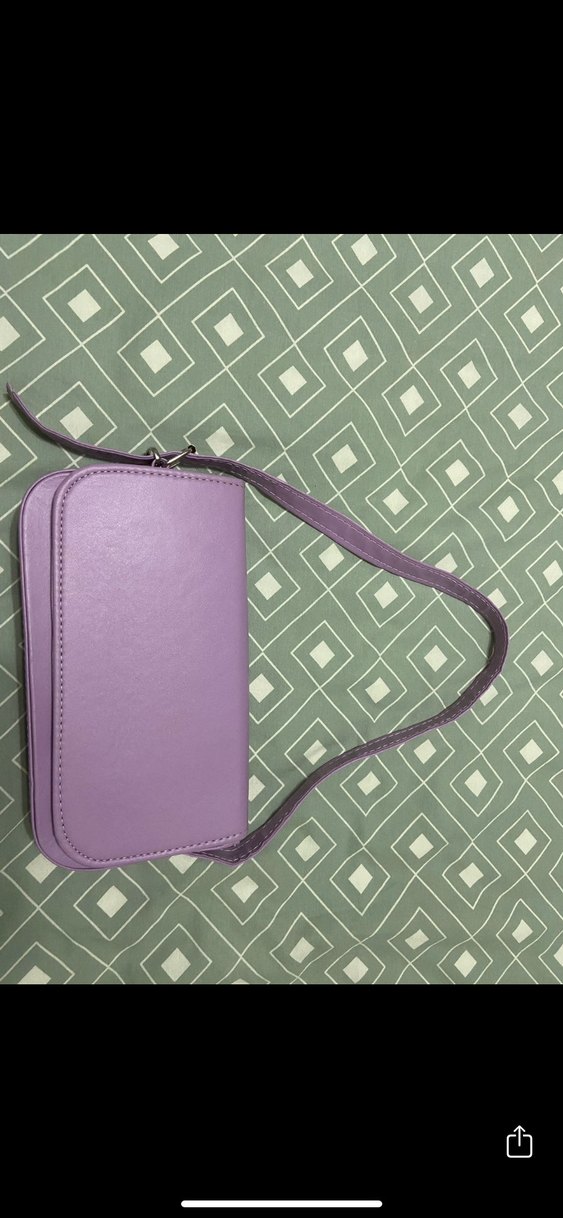 Mor Deri Kadın Fermuarlı Portföy Cüzdan - Görsel 2