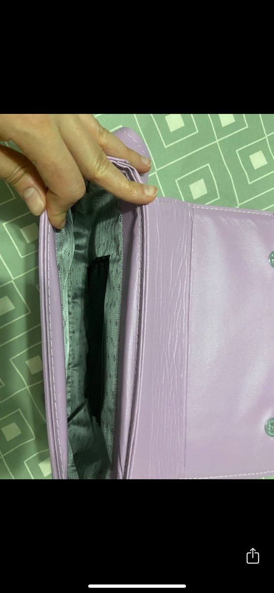 Mor Deri Kadın Fermuarlı Portföy Cüzdan - Görsel 3