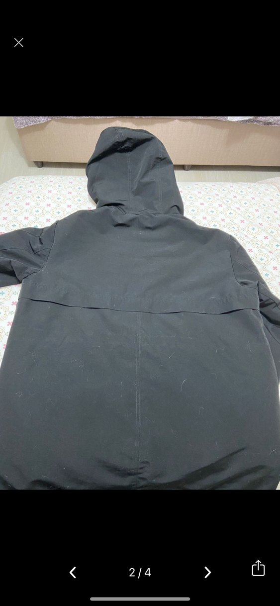 Siyah Kapüşonlu Kürklü Uzun Kadın Kışlık Mont - Görsel 2