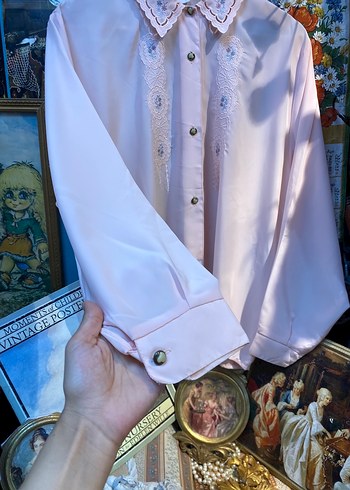 Vintage desenli gömlek - Görsel 13