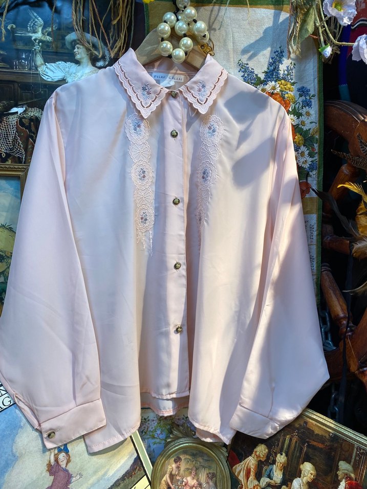 Vintage desenli gömlek - Görsel 3