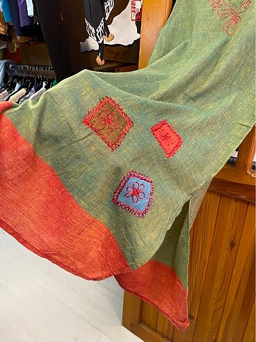m Beden çeşitli Renk Vintage Nepal desenli elbise- tunik