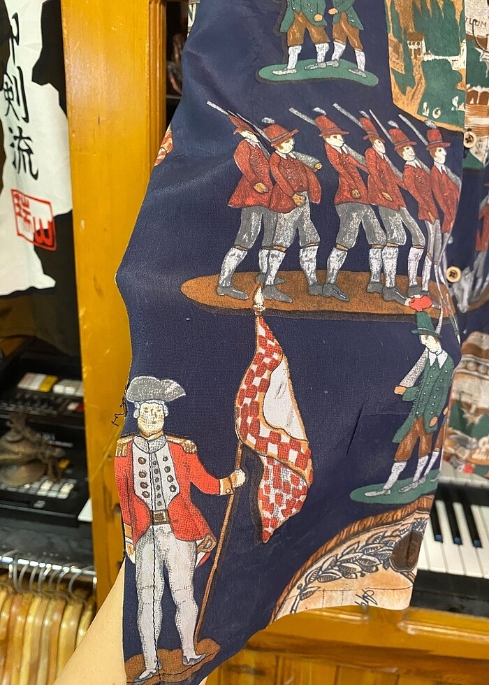 Vintage desenli gömlek - Görsel 4