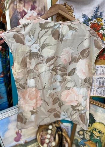 American Vintage Vintage ipek Çiçek Desenli Bohem Bluz