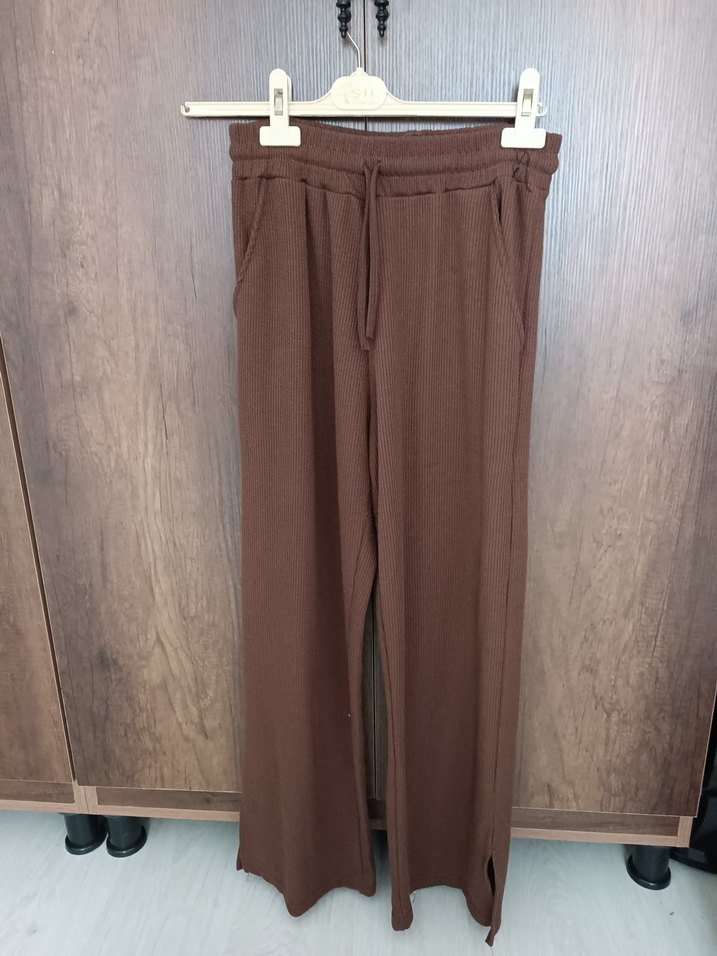 Kahverengi Kadın Salaş Uzun Takım - Görsel 2