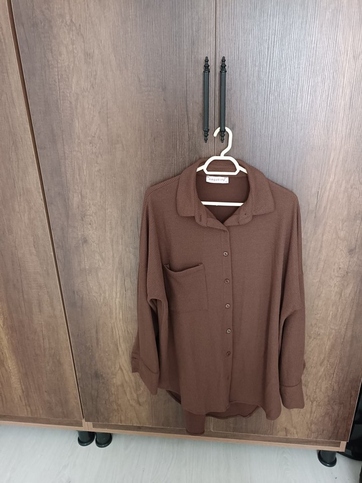 Kahverengi Kadın Salaş Uzun Takım - Görsel 3