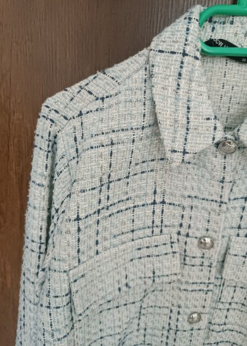 Düğmeli Uzun Kollu Kadın ceket kalın - Görsel 2