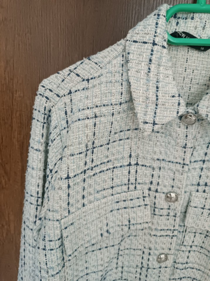 Düğmeli Uzun Kollu Kadın ceket kalın - Görsel 2