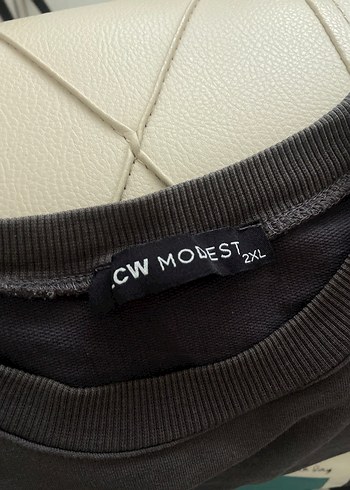 xxl Beden Gri Baskılı Sweatshirt