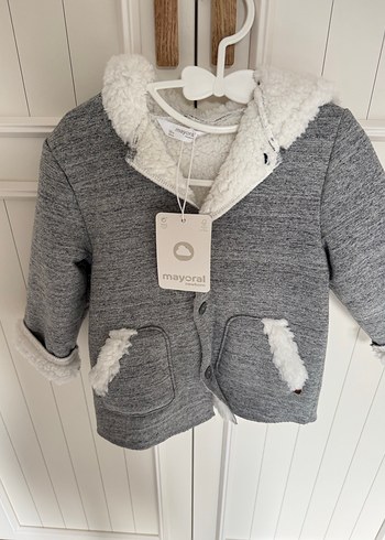 Mayoral Gri Erkek Çocuk Kürklü Mont - Görsel 2