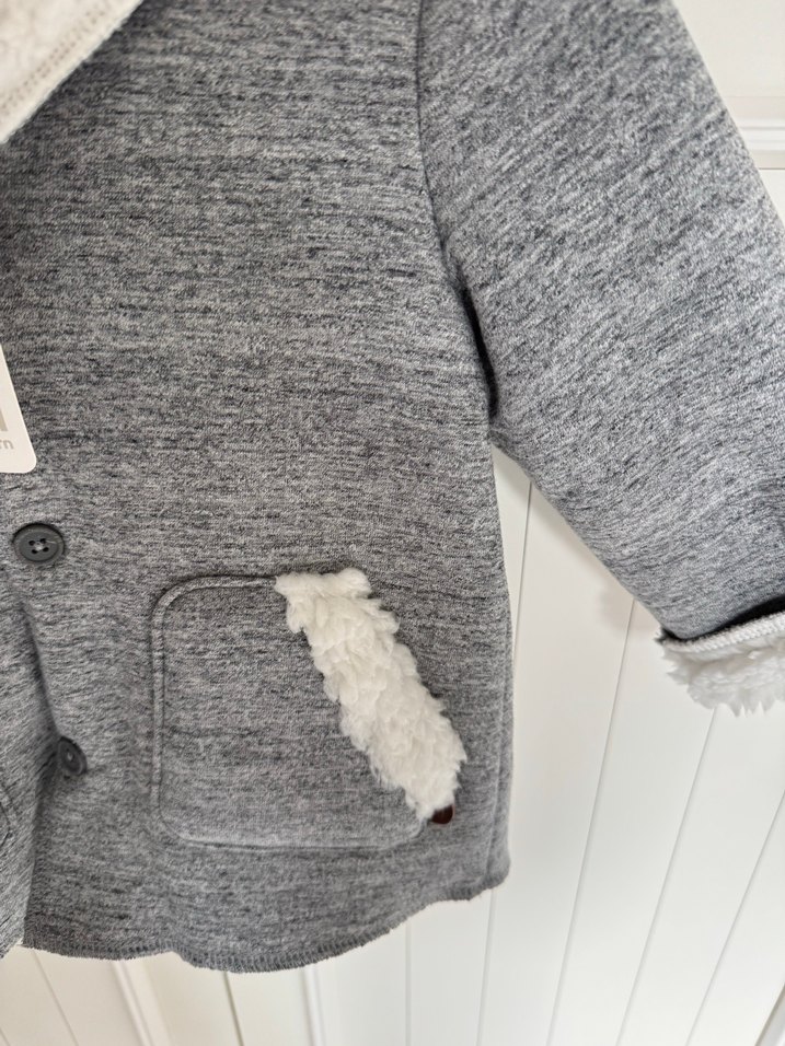 Mayoral Gri Erkek Çocuk Kürklü Mont - Görsel 4