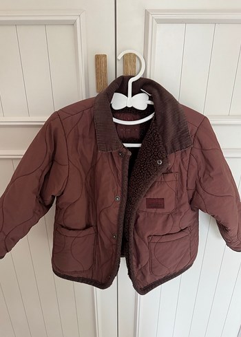 Erkek Çocuk Kahverengi Düğmeli Kaban - Görsel 2