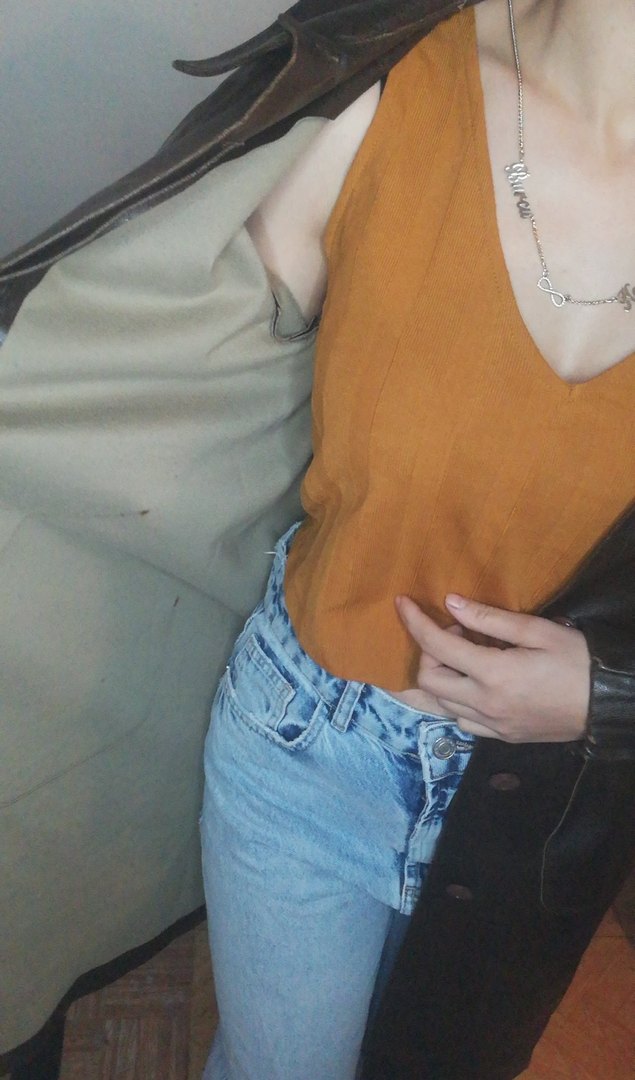 Düğmeli Kahverengi Deri Kadın Ceket - Görsel 5