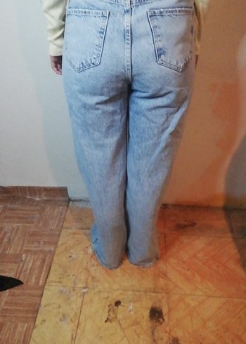 Salaş Kesim Midi Boy Kadın Kot Pantolon - Görsel 2