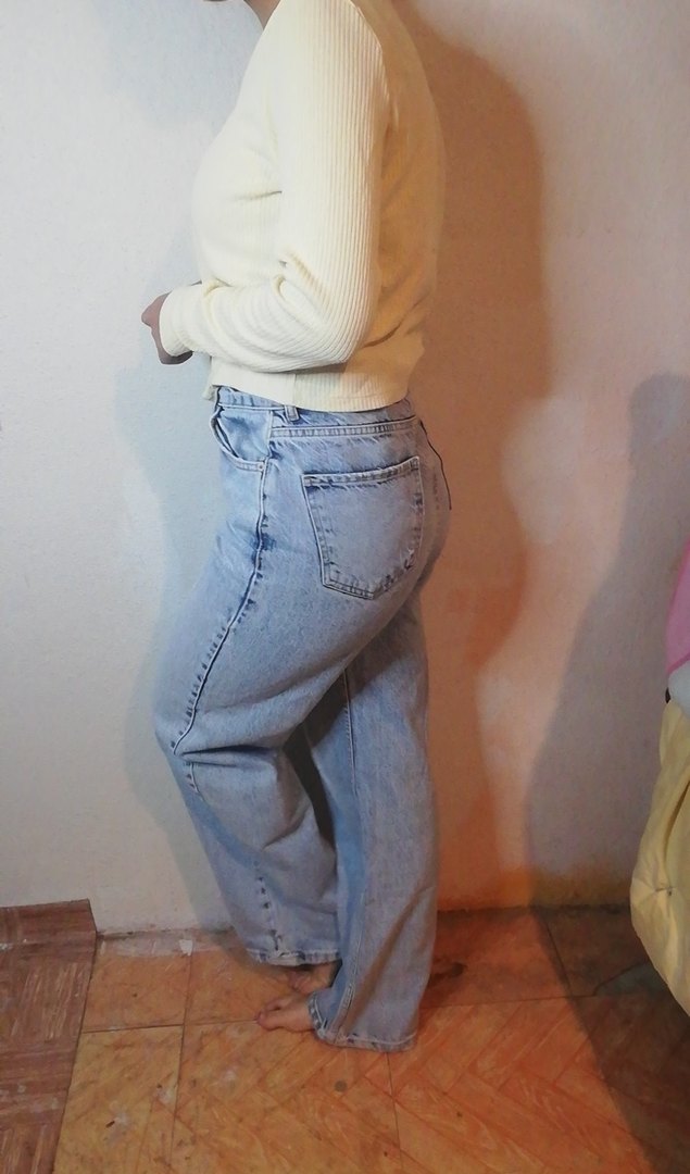 Salaş Kesim Midi Boy Kadın Kot Pantolon - Görsel 3