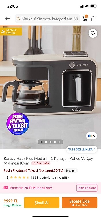 Karaca KARACA 5 IN 1 KONUŞAM KAHVE MAKİNESİ