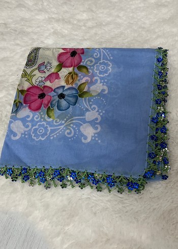 Kadın iğne oyalı eşarp - Görsel 2