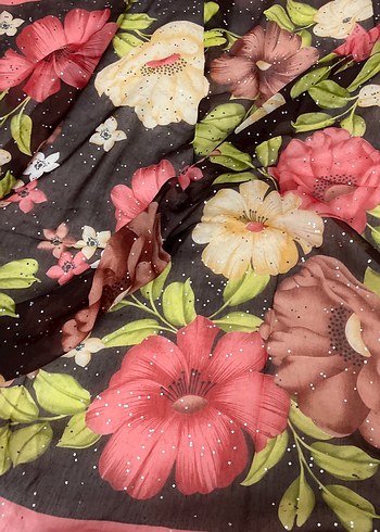 Kadın iğne oyalı eşarp simli - Görsel 5