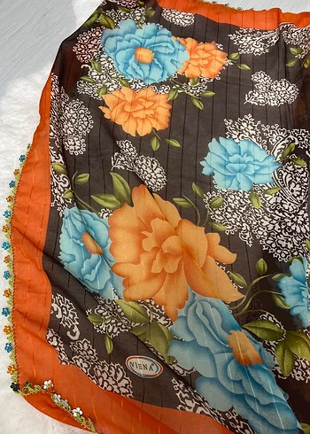 Kadın iğne oyalı eşarp - Görsel 3