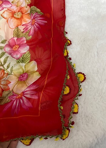 Kadın iğne oyalı eşarp - Görsel 4