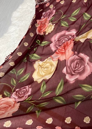 Kadın iğne oyalı eşarp - Görsel 4