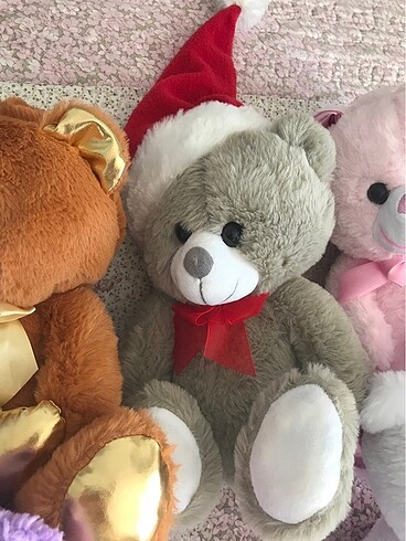 GRİ PELUŞ YILBAŞI AYICIĞI