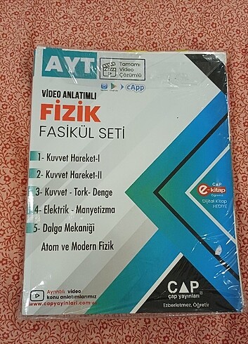 Beden AYT FİZİK konu anlatım fasikülleri ÇAP yayınları