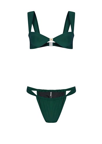 Kemer Detaylı Yeşil Mini Bikini