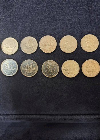 TOPLAM 49 ADET KUVEYT FARKLI TARİHLERE AİT FILS MADENİ PARA LOT - Görsel 2