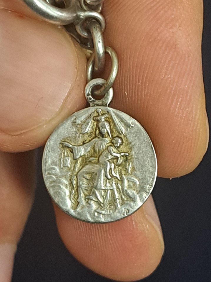 4 farklı dönem Madalyalı komple gümüş bileklik. Fransız, OBC İmz - Görsel 5