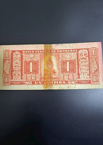 1 Lempira Honduras Antika Kağıt Para 1961 kaçmaz fiyata - Görsel 2