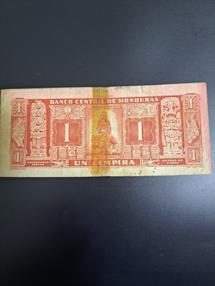 1 Lempira Honduras Antika Kağıt Para 1961 kaçmaz fiyata - Görsel 2