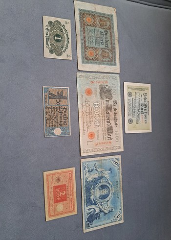 Eski Almanya Büyük ve küçük banknotları kaçmaz fiyata 7 ADET - Görsel 5