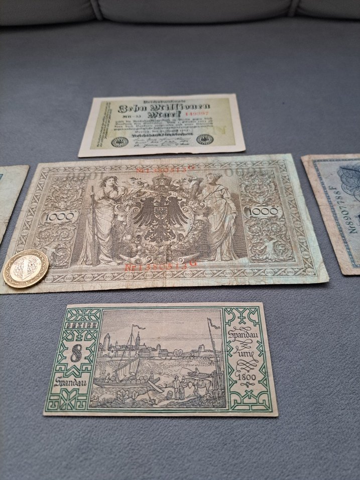 Eski Almanya Büyük ve küçük banknotları kaçmaz fiyata 7 ADET - Görsel 2